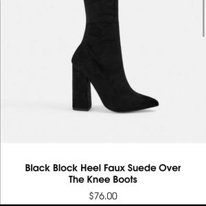 Missguided Black over the knee boots